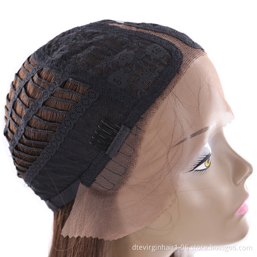 DTL special wig100% synthetic hair machine made women honey silk straight heat resistant soft synthetic wig